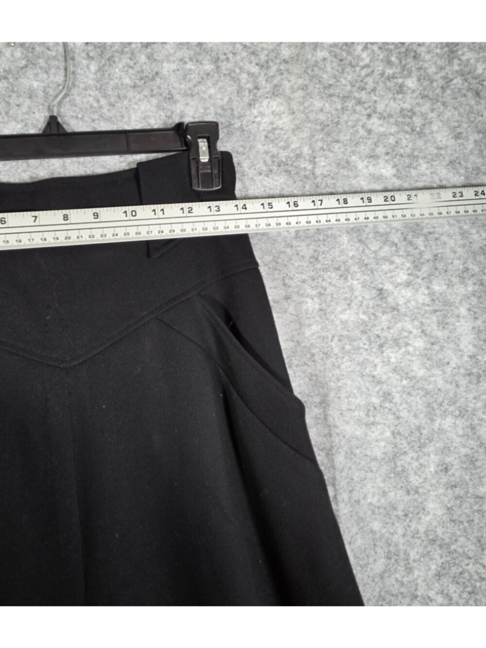 Karl Lagerfeld Black Midi Skirt US 10 High Rise A-Line Quiet Luxury Minimalist - Picture 3 of 9